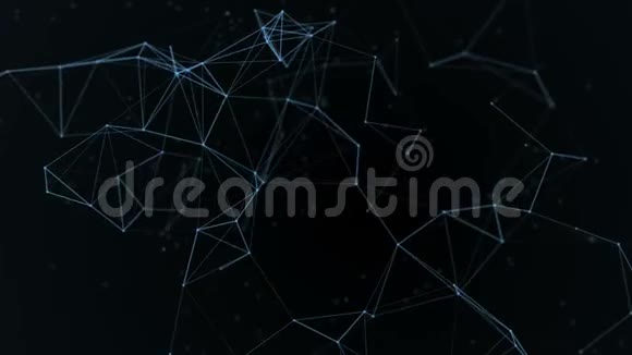 具丛的抽象几何背景霓虹灯蓝色招牌哈德元素视频的预览图