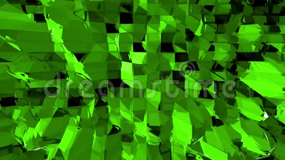 绿色低聚背景振动抽象低聚表面作为景观或晶体结构的时尚低聚视频的预览图