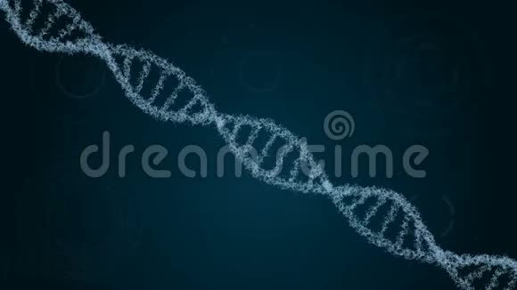 人类DNA抽象背景与HUD神经丛视频的预览图