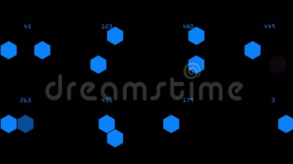 六边形化学分子数据信息分析几何背景视频的预览图