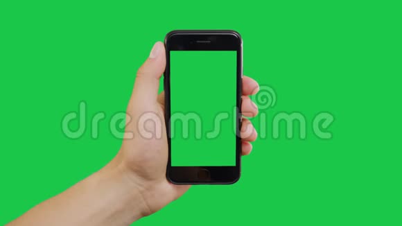 点击智能手机绿色屏幕视频的预览图