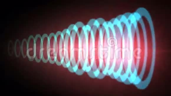 抽象圆环纹波脉冲激光声音隧道无线互联网数据视频的预览图