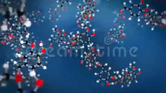 化学原子对抗深蓝色股票录像视频的预览图