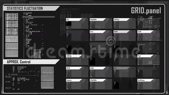 黑白数字网格面板视频的预览图