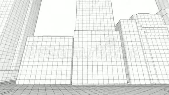 概念摩天大楼蓝图视频的预览图