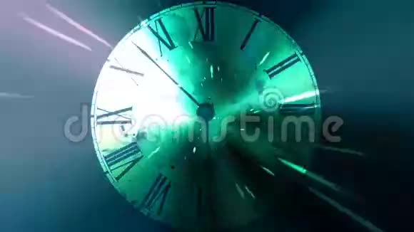 混乱的移动时钟无限快的移动时钟弯曲时空的概念克朗吉钟视频的预览图