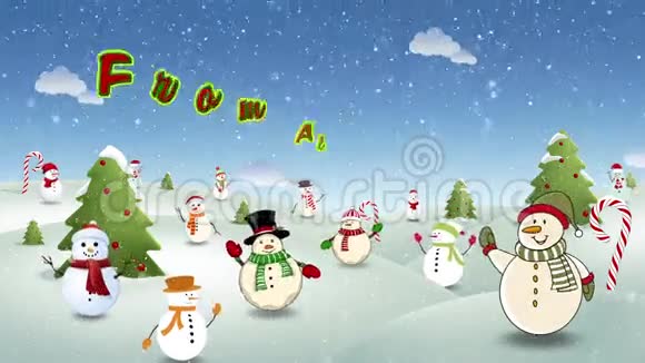 雪民快乐假期循环视频的预览图