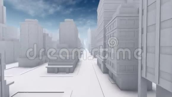 城市市中心空街4K动画视频的预览图