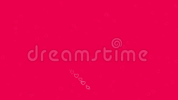 粉色背景的浪漫白心动画视频的预览图