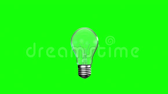 绿色背景上的灯泡视频的预览图