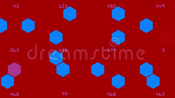 六边形化学分子数据信息分析几何背景视频的预览图