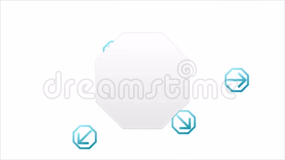 白色空白标签和蓝色箭头视频动画视频的预览图