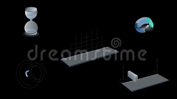 3D信息图形元素与阿尔法通道包括每个元素的两个版本有数字和清晰视频的预览图