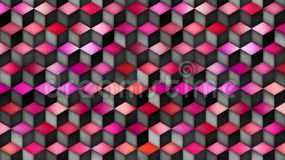 多色立方体形状梯度运动回路视频的预览图
