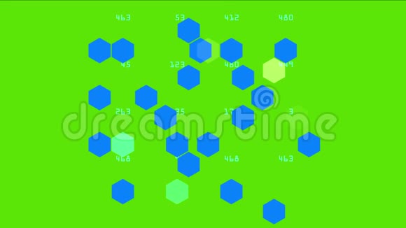 六边形化学分子数据信息分析几何背景视频的预览图