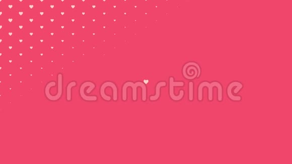 粉色背景的浪漫白心动画视频的预览图