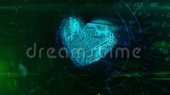 数字心脏符号动画视频的预览图