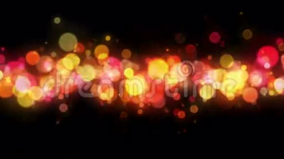 抽象彩色波克粒子循环背景4K视频的预览图
