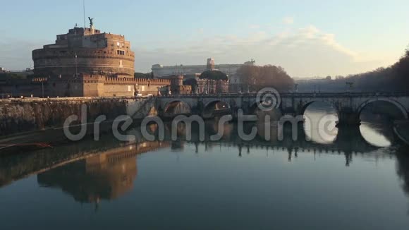 罗马城市晨景意大利视频的预览图