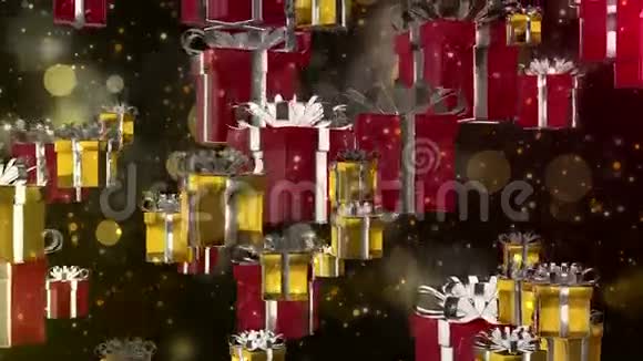 3节日背景礼物盒子动画视频的预览图
