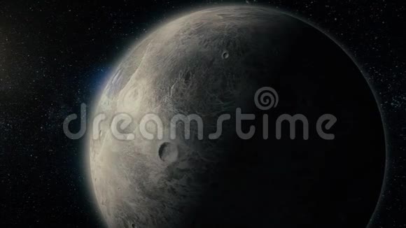 在深空的小行星地球水星令人难以置信的美丽空间视频的预览图