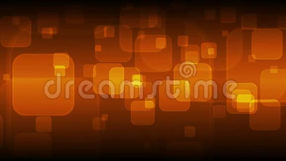 暗橙色几何方块发光视频动画视频的预览图