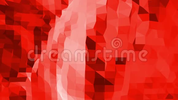 抽象的红色低多边形表面作为幻想背景的时尚低多边形设计多边形顶点镶嵌背景视频的预览图