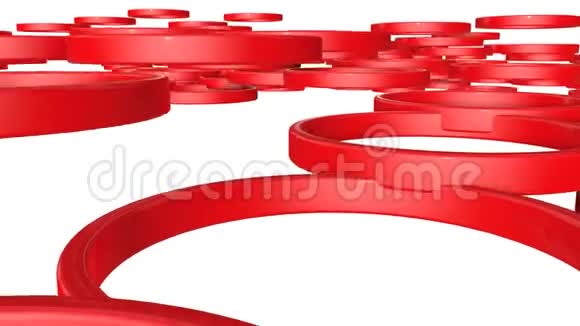 动画三维红圈背景3D渲染视频的预览图
