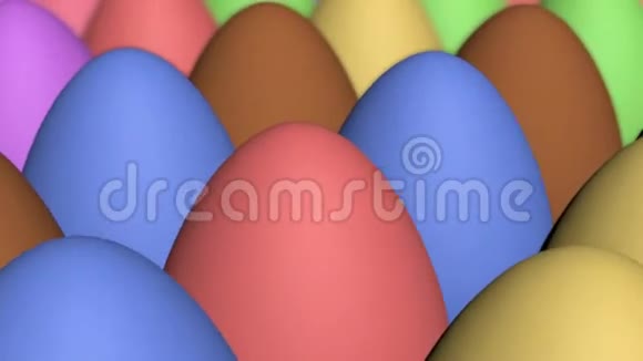 五颜六色的复活节彩蛋视频的预览图