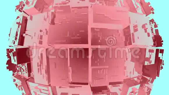 抽象科幻技术透明玻璃晶体基质背景视频的预览图