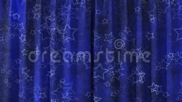 蓝色的窗帘高清1080视频的预览图