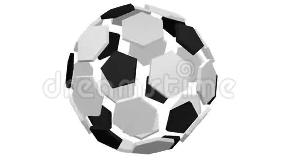 平六角和五角板作为足球形状转身3D绘制视频的预览图