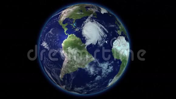 地球上空的飓风卫星图像v2视频的预览图