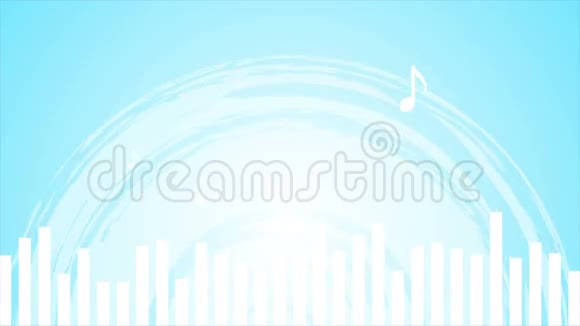 浅蓝色音乐抽象视频动画视频的预览图