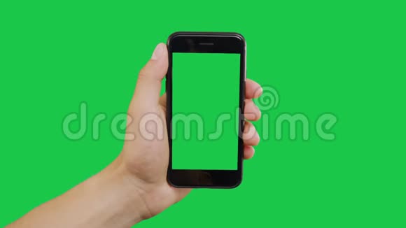 单击智能手机绿色屏幕视频的预览图