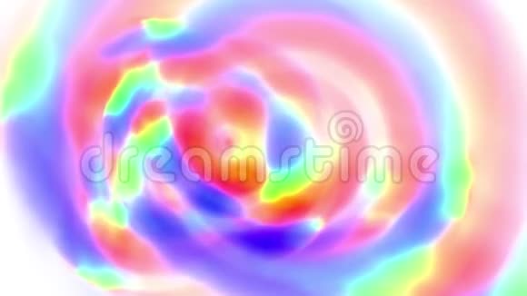 动感湍流水彩彩虹抽象画无缝回转动画新品质艺术愉悦视频的预览图