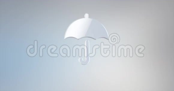 伞白色3d图标视频的预览图