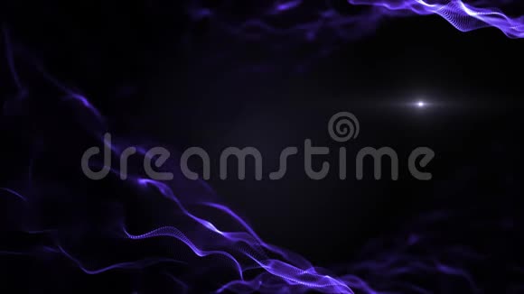 抽象流体液体背景模仿波浪它们在黑色的背景下移动光模糊的白色闪烁视频的预览图
