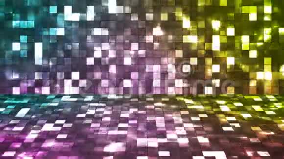 广播火光高科技广场舞台多色抽象循环4K视频的预览图