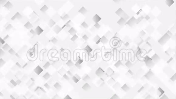 抽象的浅灰色移动方块动画背景视频的预览图
