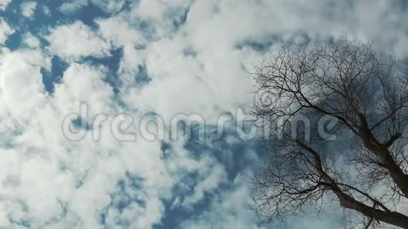 蓝天白云背景晴朗天气多云天亮色光视频的预览图
