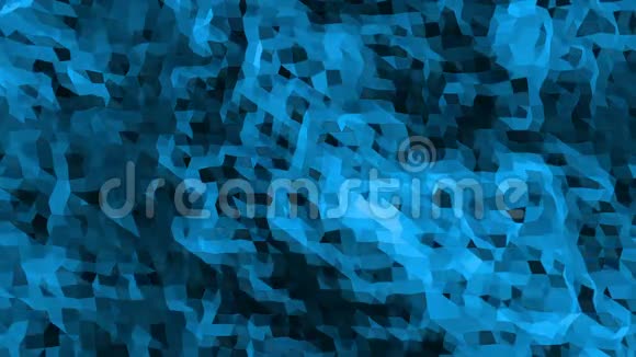 蓝色低聚振动表面作为控制环境蓝色多边形几何振动环境或脉动视频的预览图
