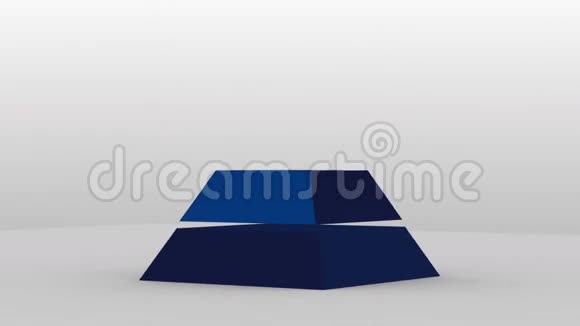 3D金字塔形状与四层矢量信息图视频的预览图