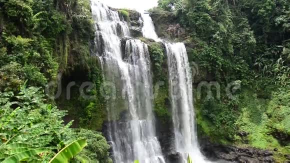 老挝帕松博拉文高原的塔德扬瀑布视频的预览图