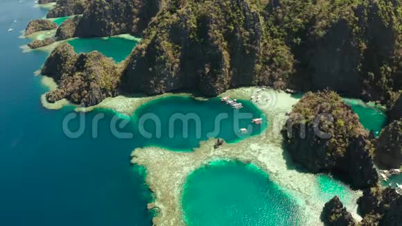 热带岛屿布桑加巴拉望菲律宾视频的预览图