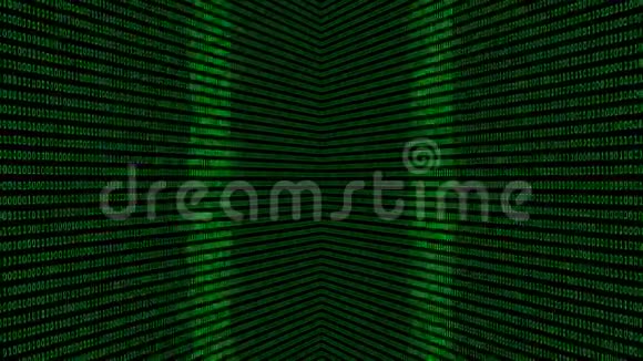 二进制代码黑色和绿色动画视频的预览图