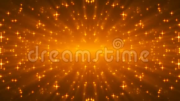 金色闪闪发光的黑色恒星许多粒子庆祝三维渲染背景视频的预览图