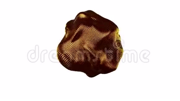 金球非晶形状的变形未来形状的抽象动画视频的预览图