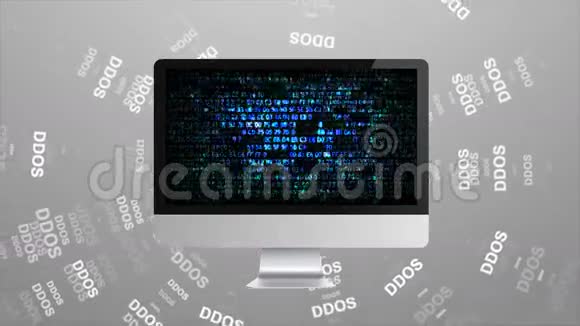 感染木马病毒攻击电脑互联网上的黑客DDOS攻击视频的预览图