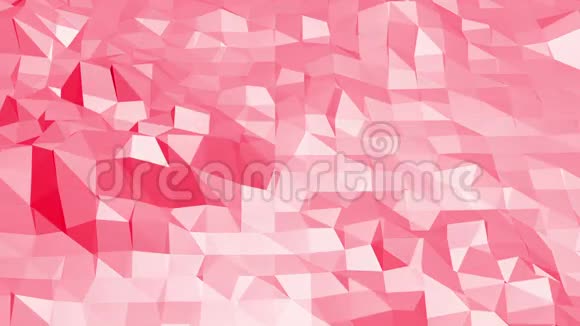 玫瑰色或粉红色低聚表面作为化学环境多边形数字马赛克红色环境或背景视频的预览图